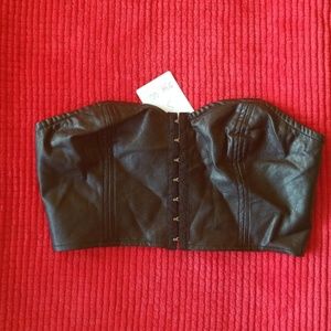 Sparkle and Fade Leather Like Bandeau